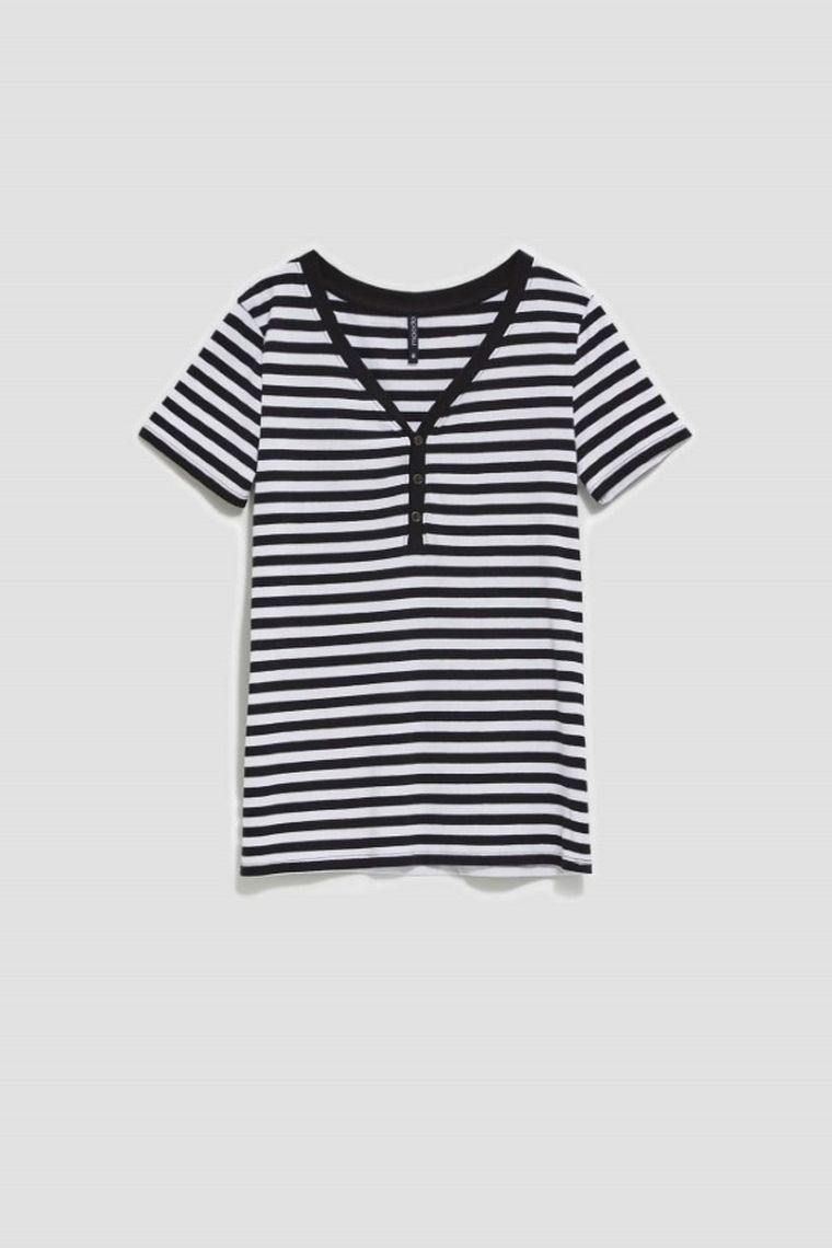 Bluzka damska z krótkim rękawem, mix, Moodo