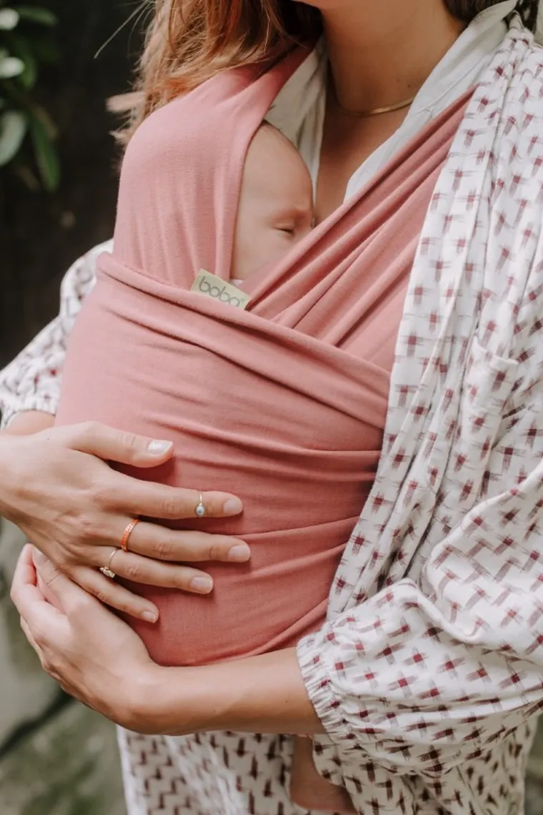 Boba, Wrap, chusta do noszenia dziecka, brudny róż