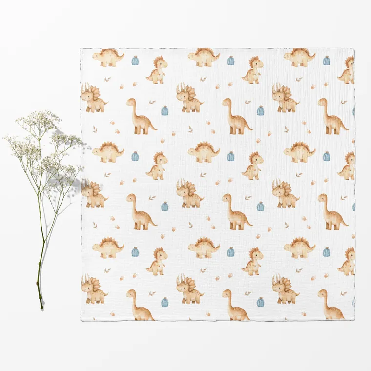 Bocioland, pieluszki muślinowe, niebieskie, 70-70 cm, 3 szt.