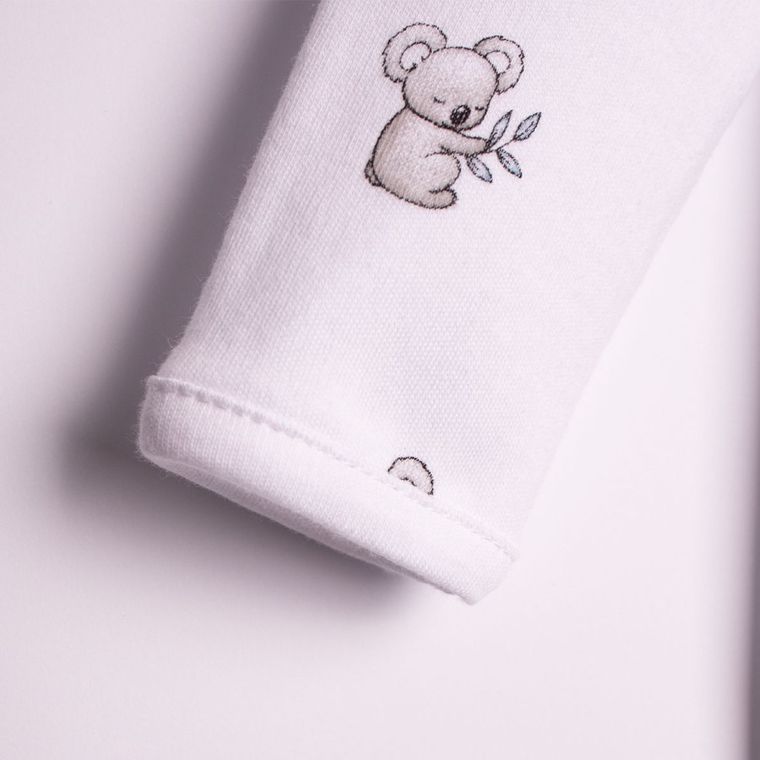 Body chłopięce z długim rękawem, białe, Nicol