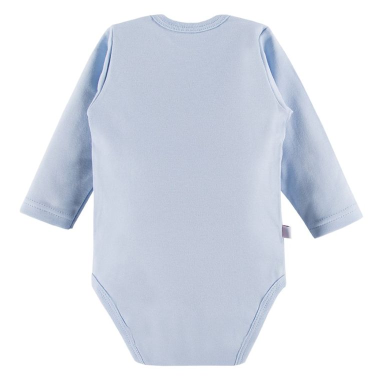 Body chłopięce z długim rękawem, niebieskie, Eevi