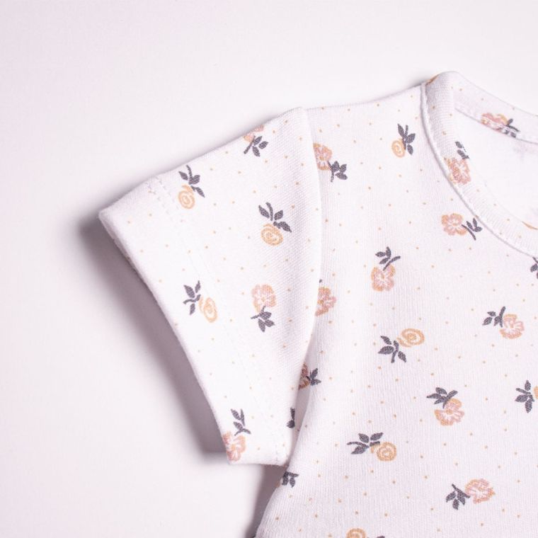 Body sukienka z krótkim rękawem, białe, Nicol