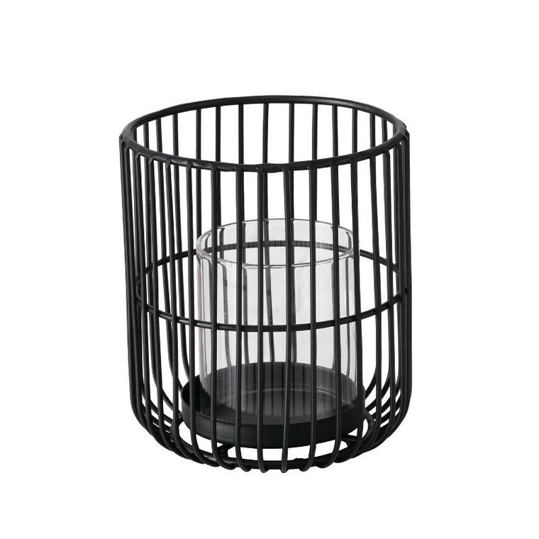 Boltze Home, Cindy, lampion metalowy ze szklanym wkładem, 14 - 20 cm