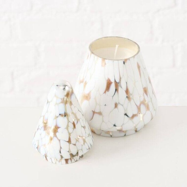 Boltze Home, Dotti, szklana świeca w kształcie choinki, 17,5 cm