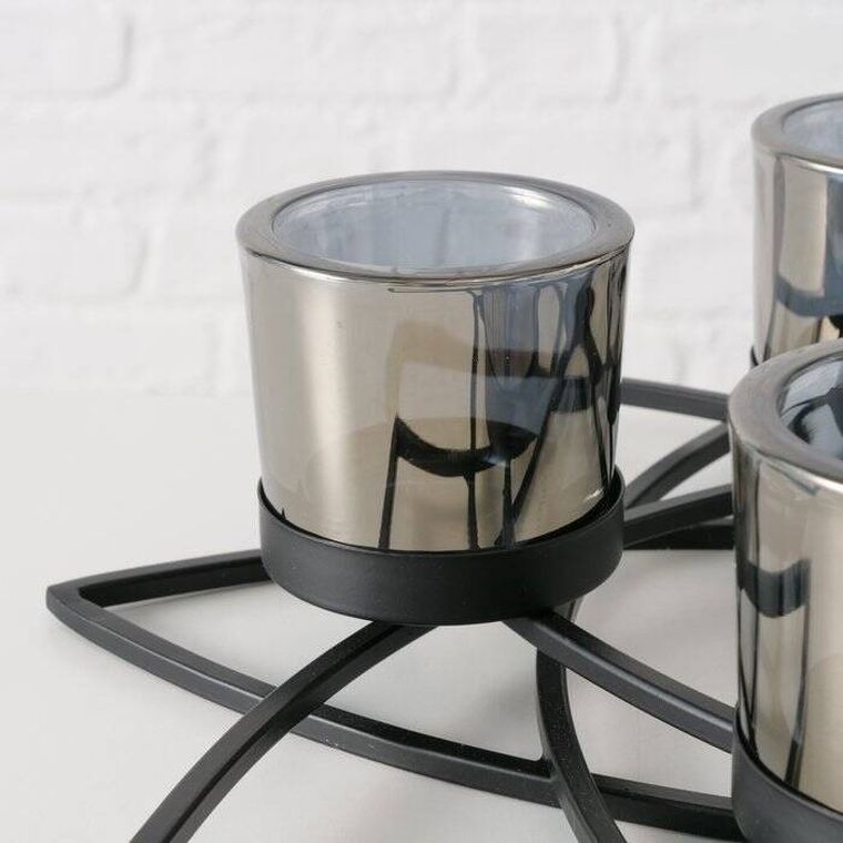 Boltze Home, Elenyi, metalowy stroik, świecznik, 8 cm