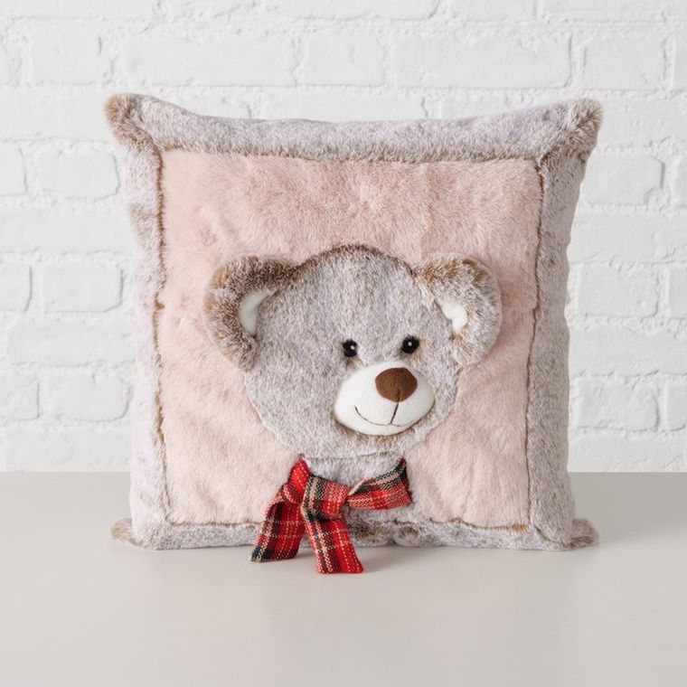 Boltze Home, Leon, poduszka z motywem pluszaka 35-35 cm