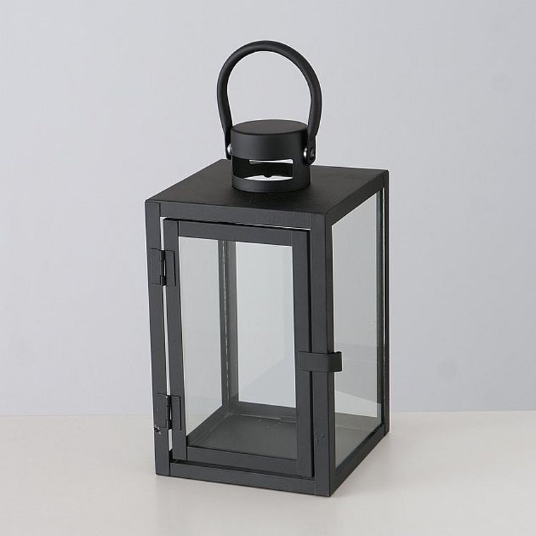 Boltze Home, metalowy lampion ze szklaną szybą, dwa rozmiary, Arana