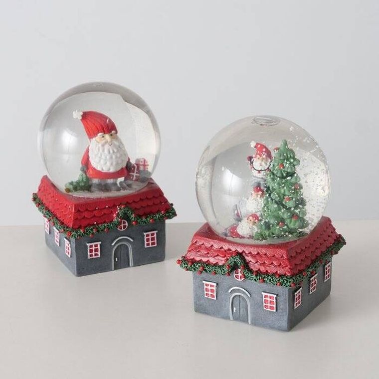 Boltze Home, Monti, kula śnieżna z domkiem, średnica 10 cm