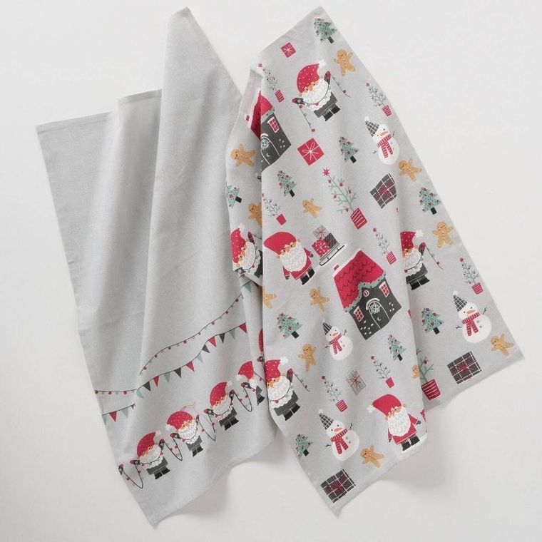 Boltze Home, Monti, ścierki kuchenne w świąteczny wzór, 50-70 cm, 2 szt.