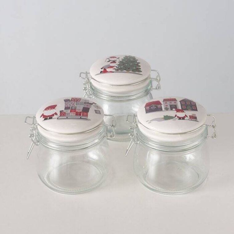 Boltze Home, Monti, słoik z porcelanową pokrywką, 450 ml