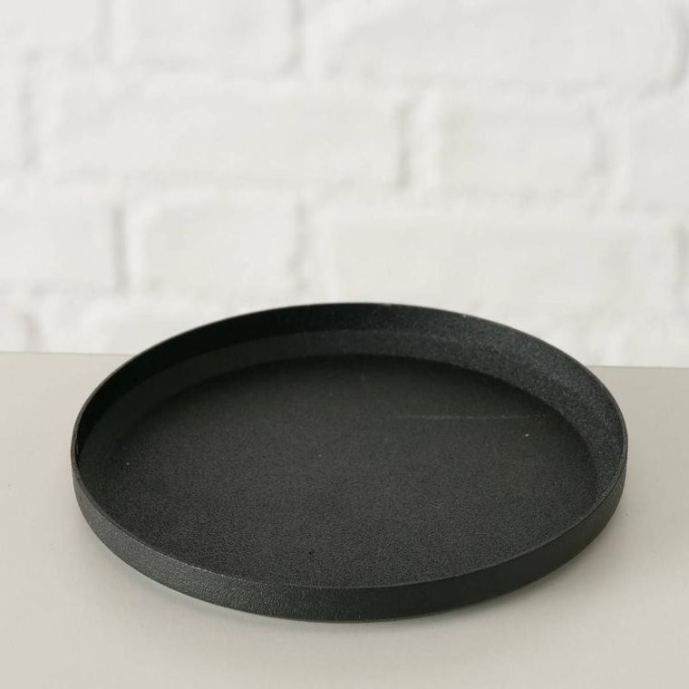 Boltze Home, podstawki na świece Mio, 3 szt., czarny mat