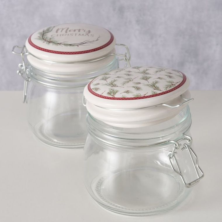 Boltze Home, słoik z porcelanową pokrywką, Charlene, 450 ml