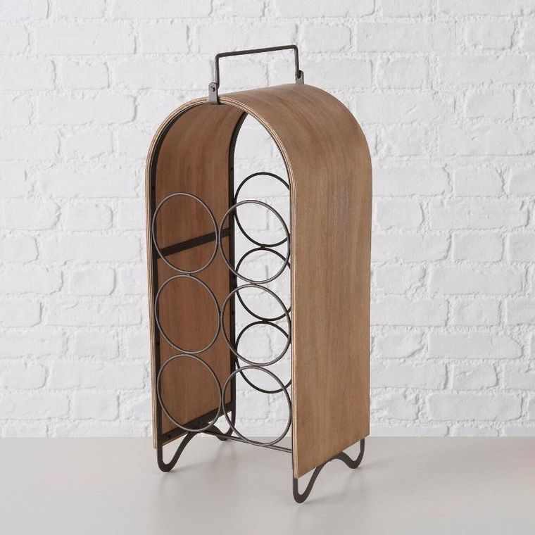 Boltze Home, stojak na wino loft Chianti, na 6 butelek, 50 cm