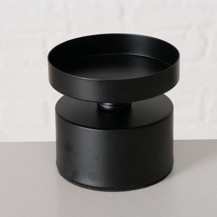 Boltze Home, świeczniki na stół na grube świece, Meril, 3 szt., Ø 7, 5 cm