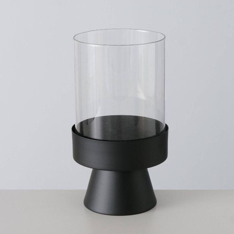 Boltze Home, świeczniki nowoczesne z czarnymi podstawami, Pallas, 2 szt.