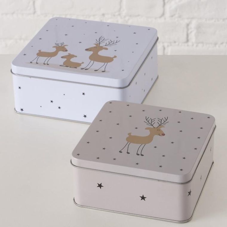 Boltze Home, Timba, puszka na ciastka, metal, 2 szt