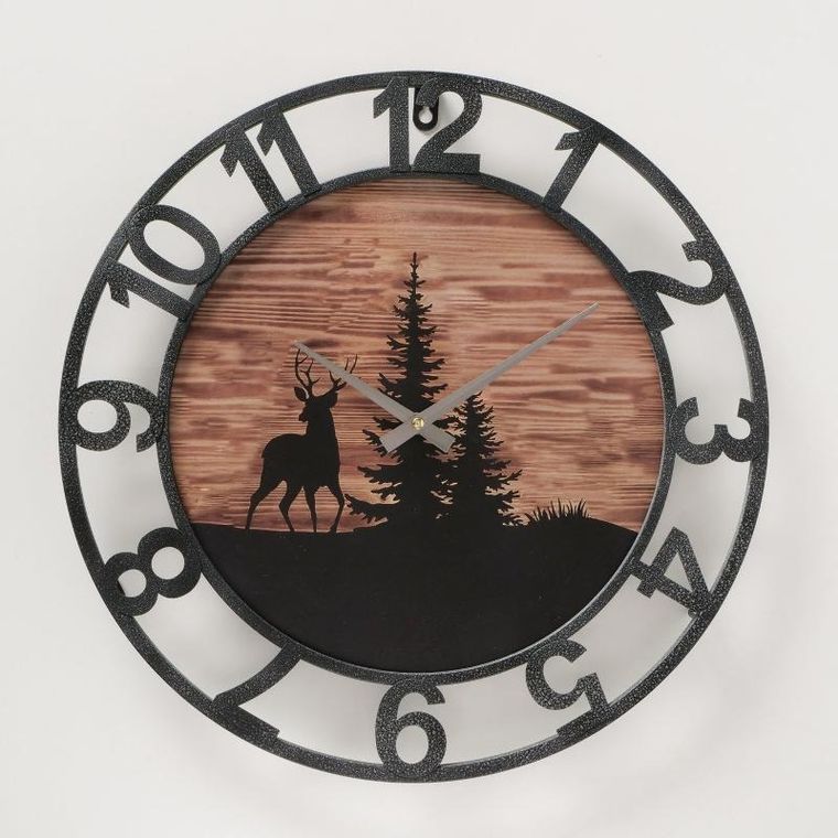 Boltze Home, zegar ścienny z zimowym motywem, Ludwig, średnica 45 cm