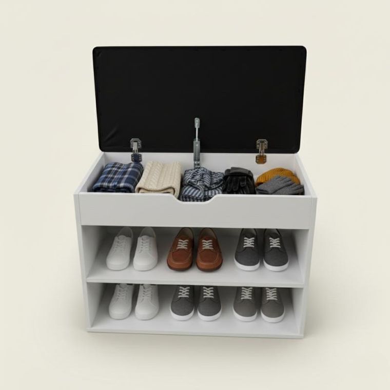 Boximo, Leva, szafka na buty z siedziskiem, 60-30-47 cm