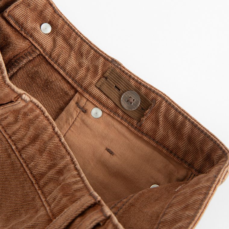 Brązowe jeansowe szorty z regulacją Cool Club