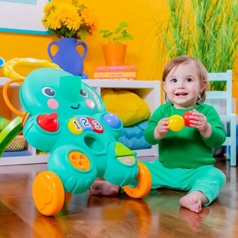 Bright Starts, Stroll 'n Roll, chodzik interaktywny, pchacz dla dzieci, 2w1