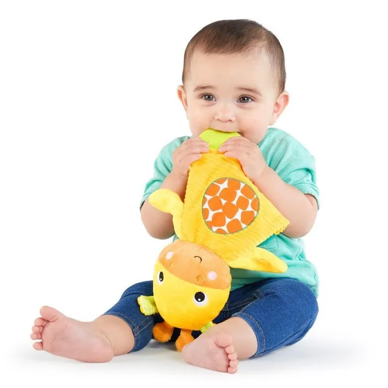 Bright Starts, Żyrafa, pluszowy gryzak, sensoryczna przytulanka