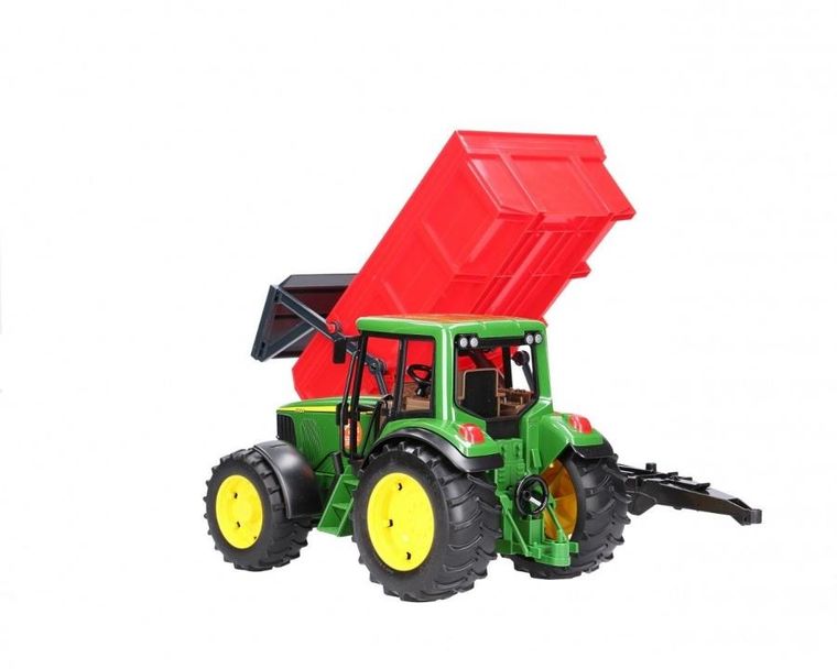 Bruder, John Deere, traktor z przyczepą wywrotką