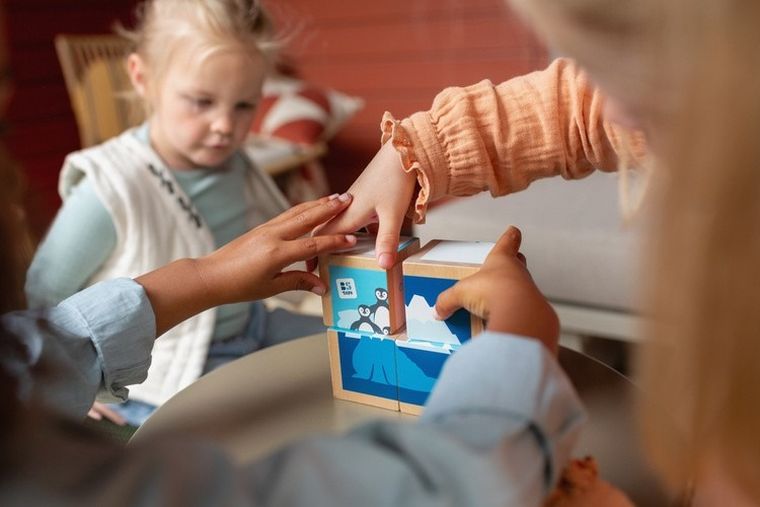 BS Toys, Zwierzęta Arktyki, drewniane klocki, 4 elementy