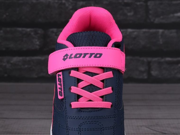 Buty piłkarskie dziecięce, halowe, granatowe, Lotto Flitter K