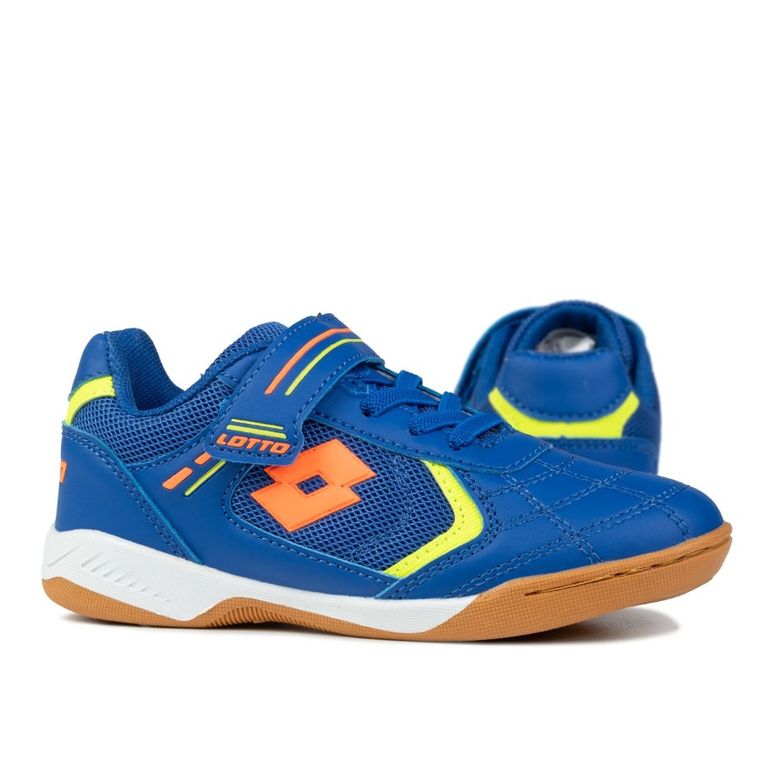 Buty piłkarskie dziecięce, halowe, niebieskie, Lotto