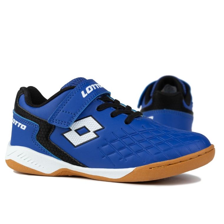 Buty piłkarskie dziecięce, halowe, niebieskie, Lotto Dasher K