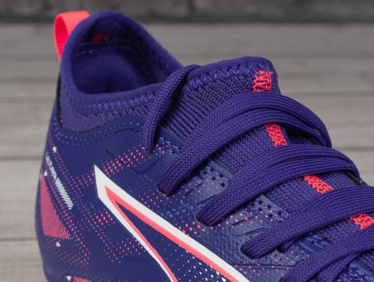 Buty piłkarskie dziecięce, korki, fioletowe, Puma Ultra 5 Match FG/AG