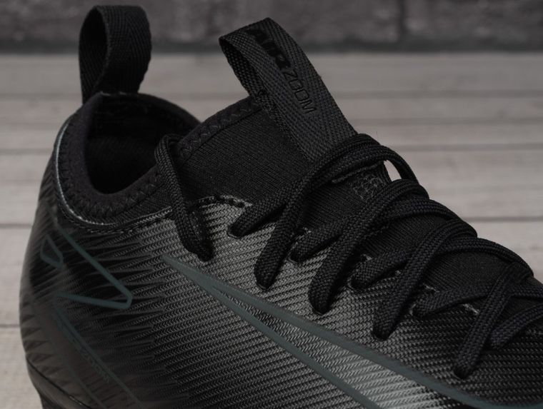 Buty piłkarskie dziecięce, lanki, czarne, Nike Zoom Vapor 16 Academy FG/MG