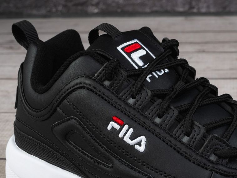 Buty sportowe damskie, czarne, Fila Disruptor