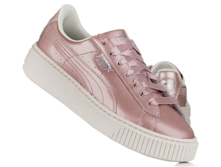 Buty sportowe damskie, różowe, Puma Basket