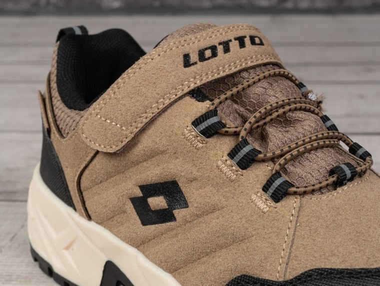 Buty sportowe dziecięce, brązowe, Lotto Ketacham low