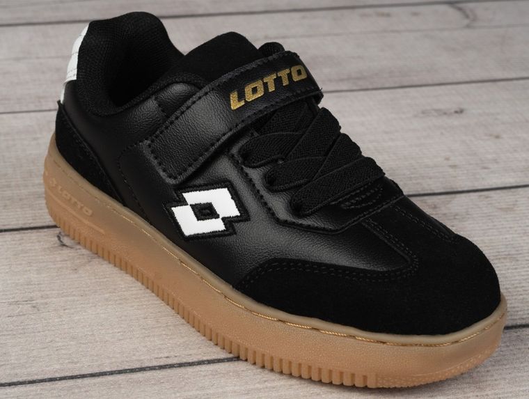 Buty sportowe dziecięce, czarne, Lotto Makera