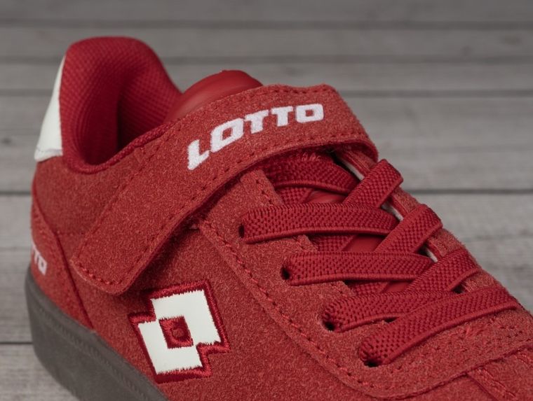 Buty sportowe dziecięce, czerwone, Lotto Vintal SC K