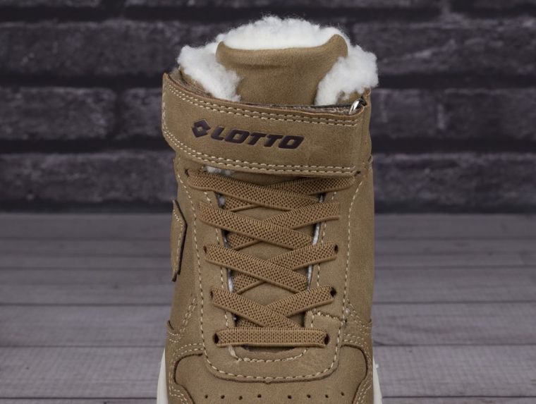 Buty zimowe dziecięce, ocieplane, brązowe, Lotto Paliot Fur K