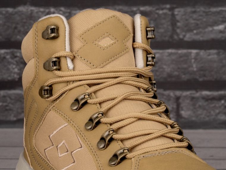 Buty zimowe męskie, brązowe, Lotto Woodlark Mid Wheat