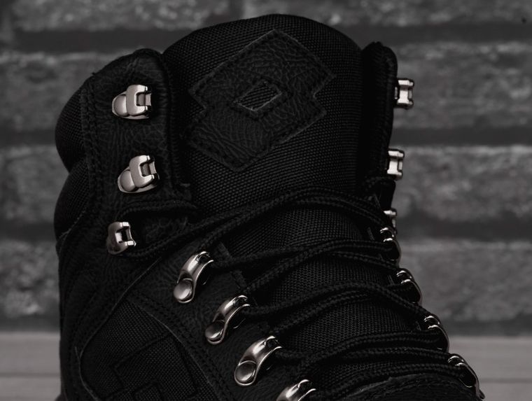 Buty zimowe męskie, czarne, Lotto Woodlark Mid