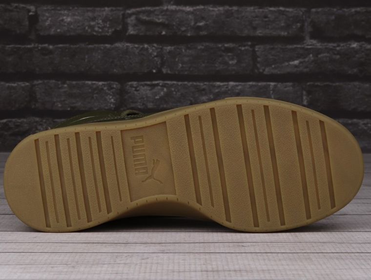 Buty zimowe męskie, ocieplane, zielone, Puma Caven Mid Winter