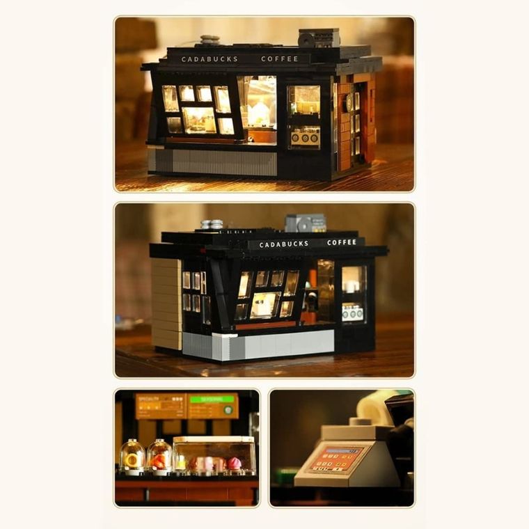Cada, kawiarnia, klocki konstrukcyjne, LED, 768 elementów