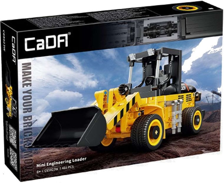Cada, koparko-ładowarka, klocki konstrukcyjne, 403 elementy