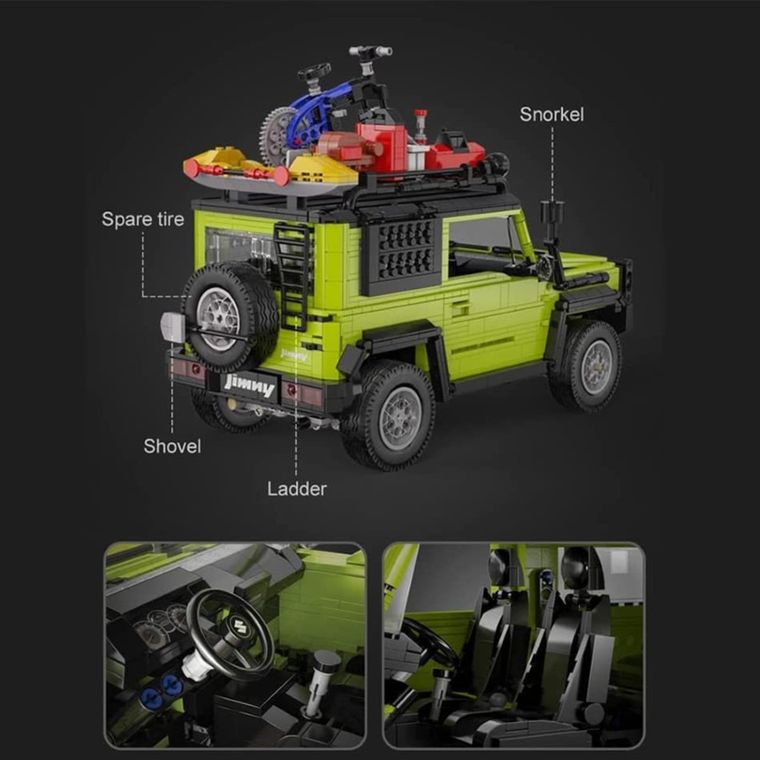 Cada, Suzuki Jimny, klocki konstrukcyjne, pojazd 2w1, 1803 elementy