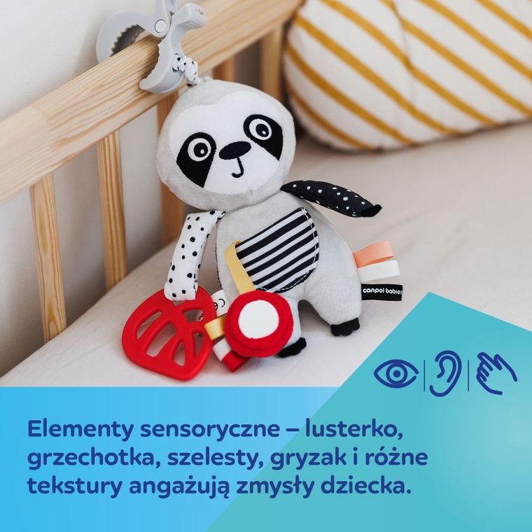 Canpol babies, BabiesBoo, interaktywna sensoryczna zabawka Leniwiec