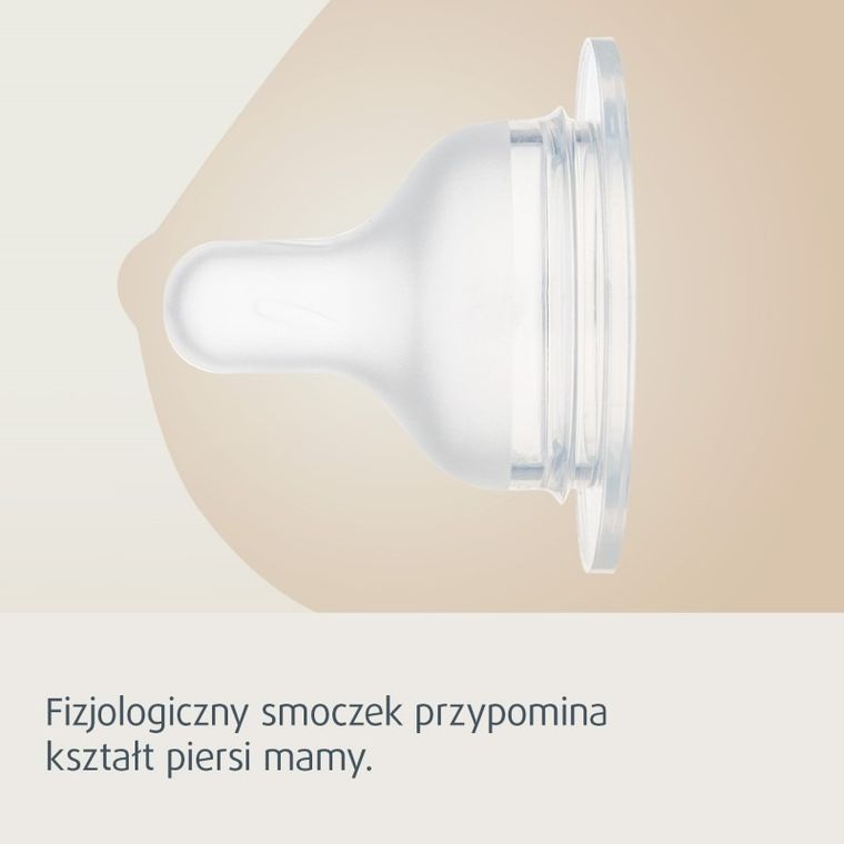 Canpol babies, Difrax, smoczek silikonowy do butelki S-Shape, L, średni, 6m+, 2 szt.