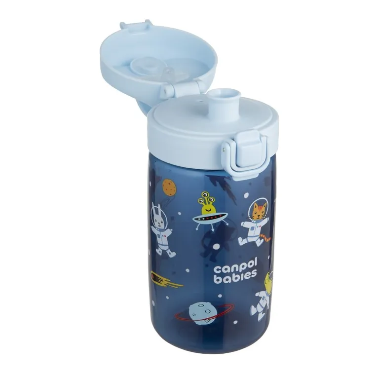 Canpol babies, Junior, bidon na wodę dla dzieci, niebieski, 400 ml