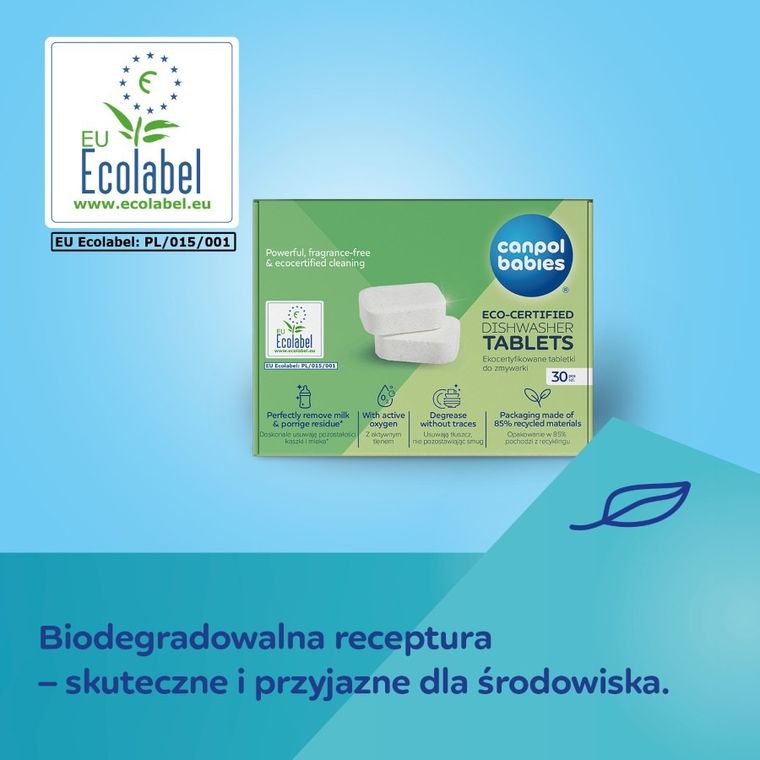 Canpol babies, tabletki do zmywarki, ekocertyfikowane, 30 szt.