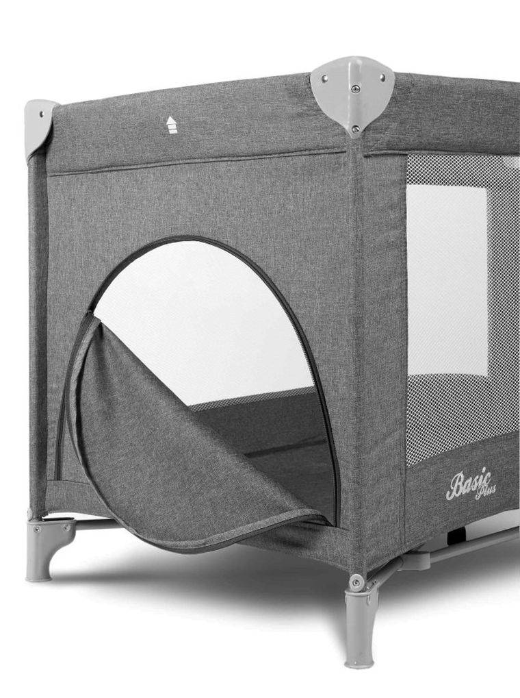 Caretero, Basic Plus, łóżeczko turystyczne, Graphite