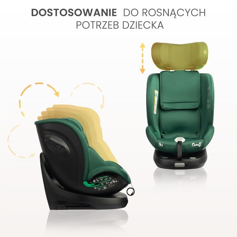Caretero, Comfi I-Size, fotelik samochodowy, green, 40-150 cm